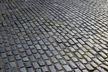 Cobblestone road texture