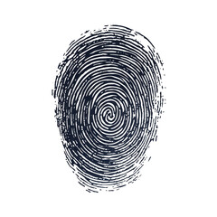 Fingerprint Scan Shows Unique Pattern Isolated on PNG Transparent Background