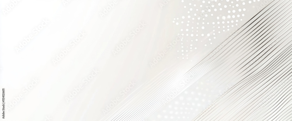Poster Abstract white background with lines and dots.