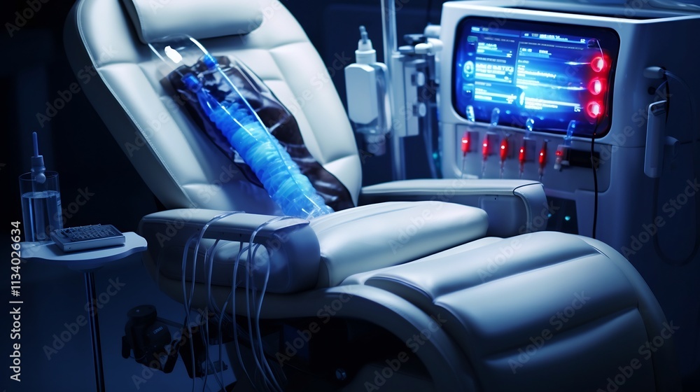 Poster a vivid and precise visualization of a local dialysis treatment process