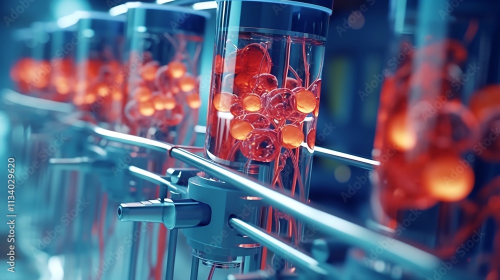 Aufkleber highly detailed and sharp focused rendering of the intricate fluid exchange mechanisms involved in t