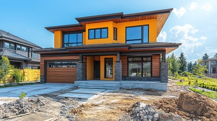 Modern Luxury Home Under Construction