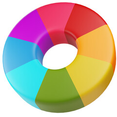 Obraz premium Color Wheel 3D Icon 