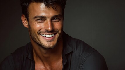 Obraz premium handsome man smiling portrait