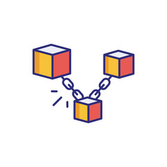 Blockchain vector icon