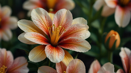 orange tiger lily. Genrative.ai 