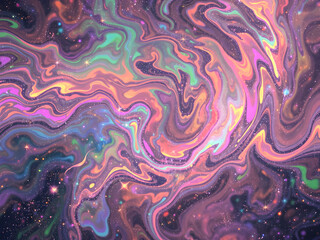 iridescent rainbow galaxy space psychedelic swirl trippy artwork abstract acrylic background