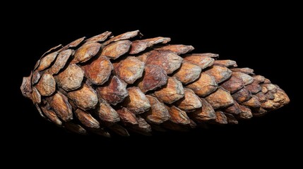 A Close-Up View of a Single Brown Pine Cone