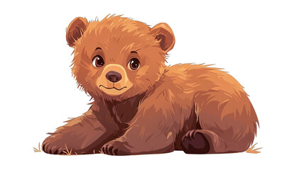 cute bear cub illustration with small rounded ears
