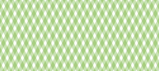 White and green diagonal plaid background	