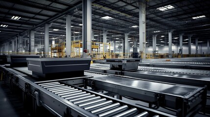 Advanced automated electroplating facility featuring zinc coated materials moving along efficient conveyor belt systems showcasing the latest in industrial manufacturing technology and processes