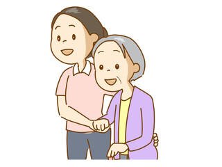 介護　歩行介助