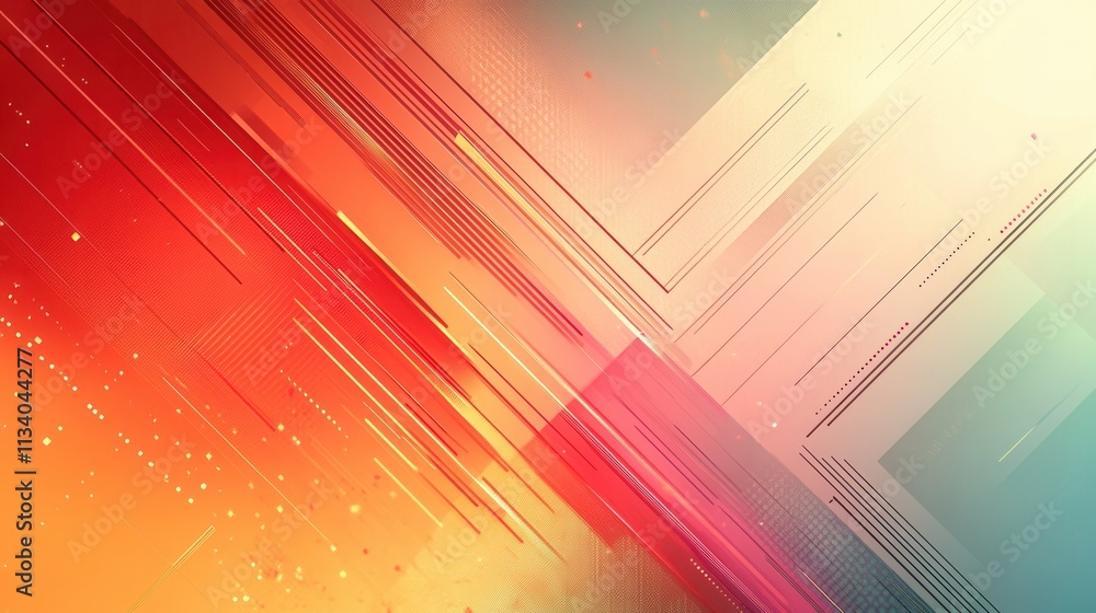 Poster dynamic abstract composition digital space graphic design colorful environment aesthetic perspective
