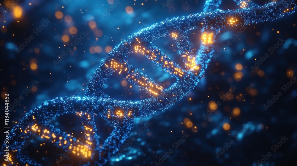 Aufkleber a digital representation of dna, highlighting its structure and complexity.