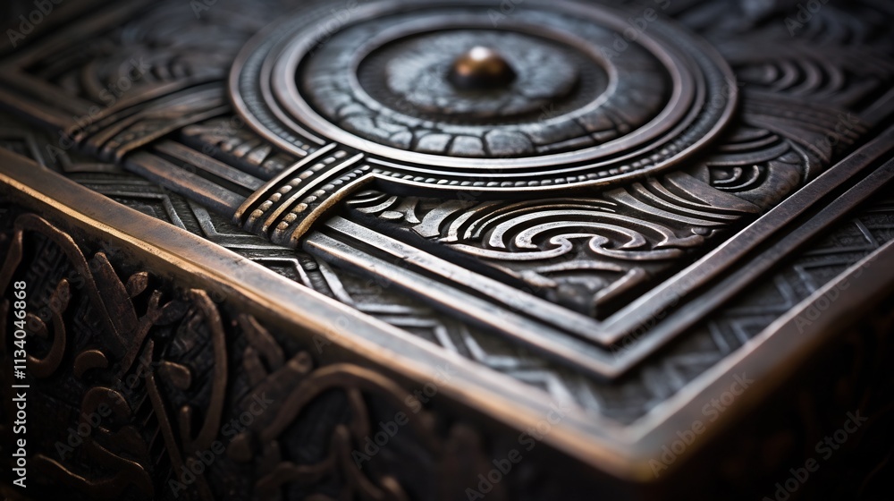 Aufkleber captivating close up view of the intricate textures and geometric patterns formed on the surface of 