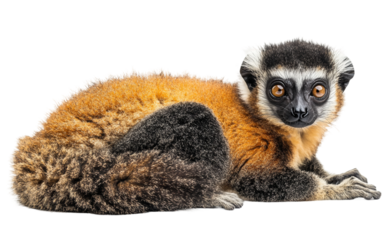 Exploring the Lemur Animal isolated on transparent Background
