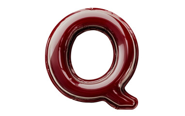 The Letter Q in the English Alphabet isolated on transparent Background