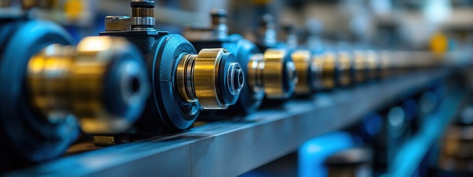 Industrial machinery operations manufacturing facility close-up image modern environment technical perspective precision engineering