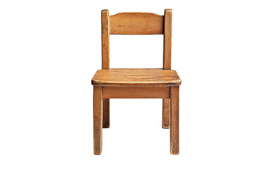 Wooden Chair for Little Kids isolated on transparent Background