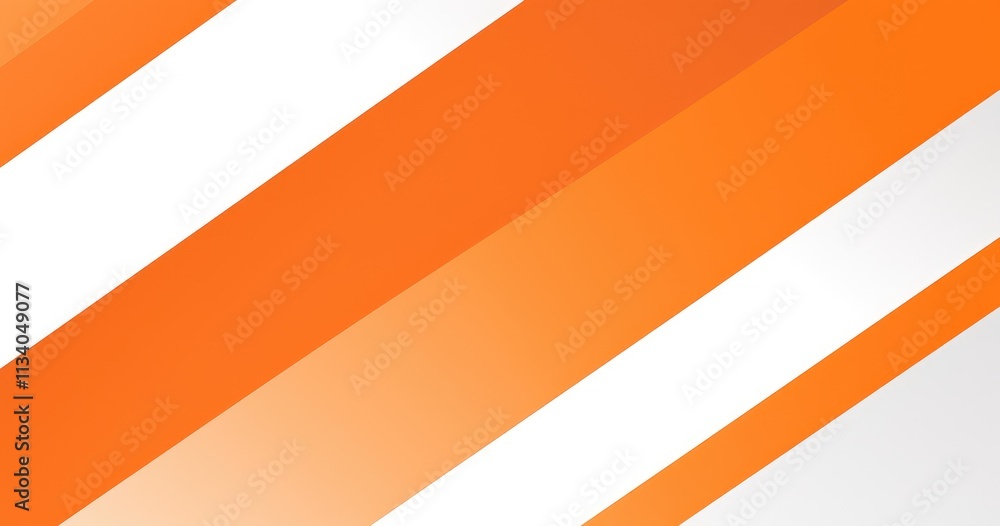 Poster beautiful random background with orange and white stripes on the right side, featuring diagonal line