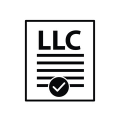 LLC icon, Limited Liability Company vector illustration design background