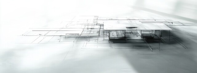 Innovative architectural design concept modern studio digital rendering minimalist environment aerial perspective creativity unleashed