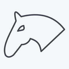Icon Horse. related to Equestrian Sport symbol. line style. design editable