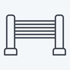 Icon Horse Jump. related to Equestrian Sport symbol. line style. design editable