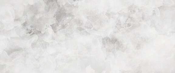 Vector White watercolor background painting with cloudy distressed texture.Gray watercolor textured background design.