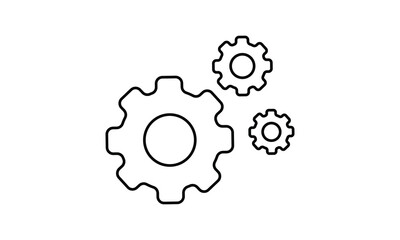 Setting Icon set. Cog Settings Icon Symbol .