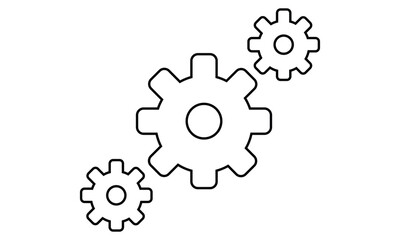 Setting Icon set. Cog Settings Icon Symbol .