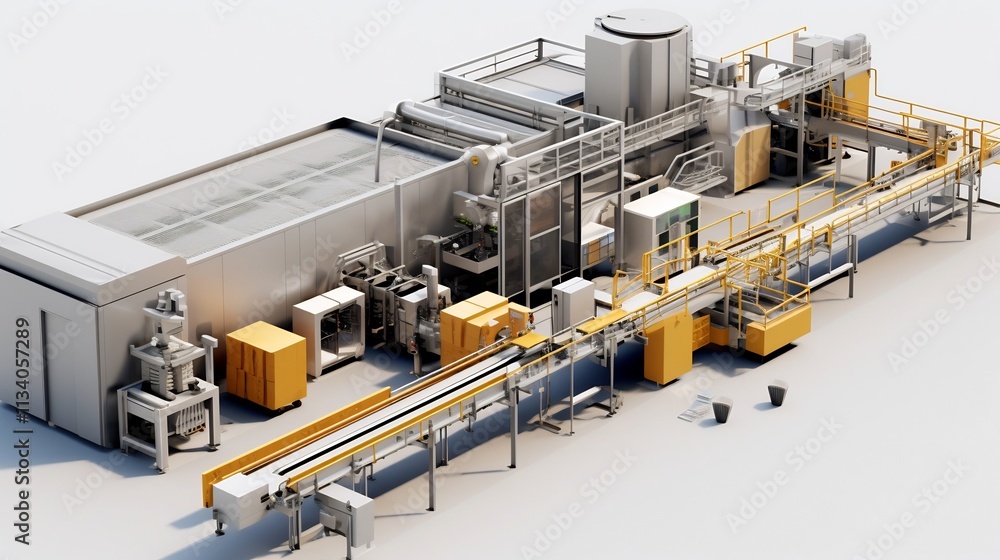 Poster highly efficient and automated zinc production line featuring cutting edge robotic technology and ad