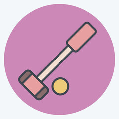 Icon Polo. related to Equestrian Sport symbol. color mate style. design editable