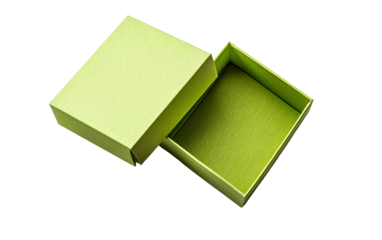 Reveal the Green Box isolated on transparent Background