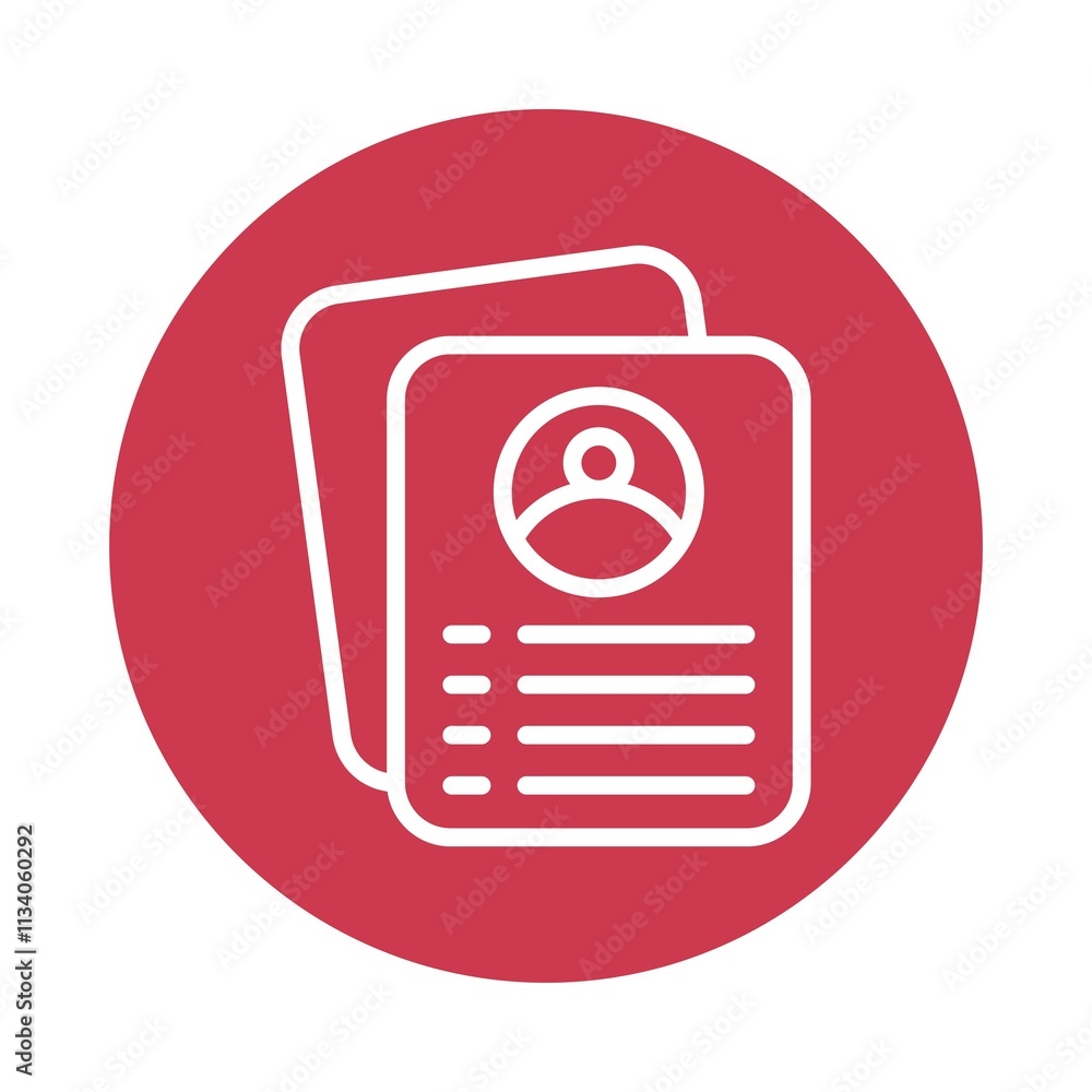 Poster application vector circle outline icon. eps 10 file