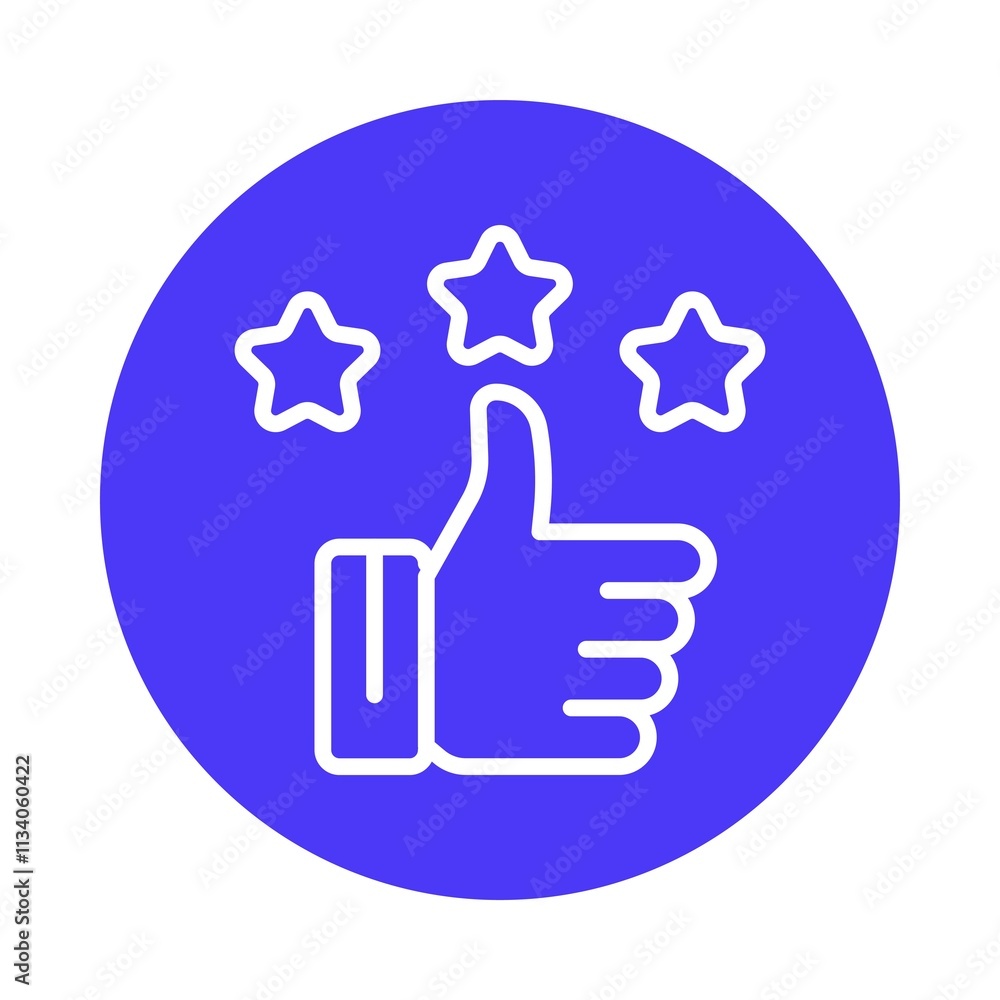Poster rating vector circle outline icon. eps 10 file