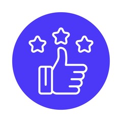 Rating Vector Circle Outline Icon. Eps 10 File 