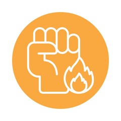 Motivation Vector Circle Outline Icon. Eps 10 File 