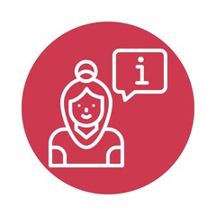 Information Vector Circle Outline Icon. Eps 10 File 