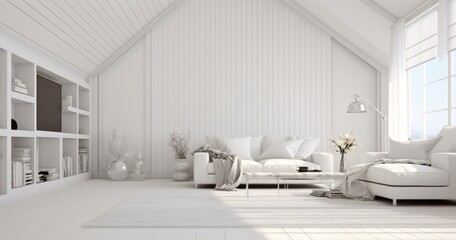 Fototapeta premium beautiful random white all room background