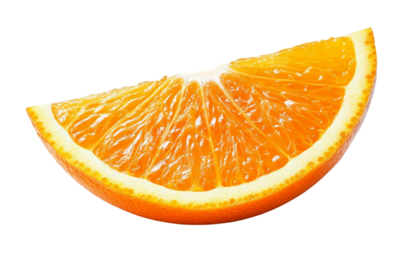 Slice of Orange isolated on transparent Background