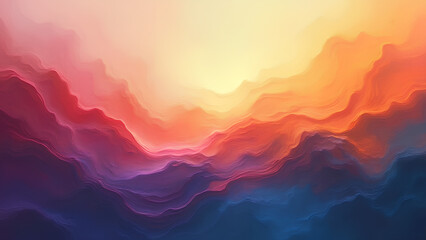 Time as an abstract flow vibrant complementary colors soft diffused light subtle illumination balanced tones contrasting colors