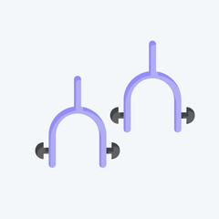 Icon Spurs. related to Equestrian Sport symbol. flat style. design editable