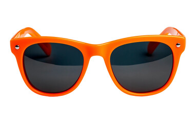 Stylish Orange Sunglasses isolated on transparent Background