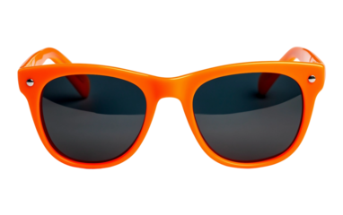 Stylish Orange Sunglasses isolated on transparent Background