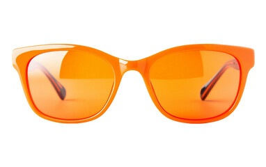 Bright Orange Sunglasses isolated on transparent Background