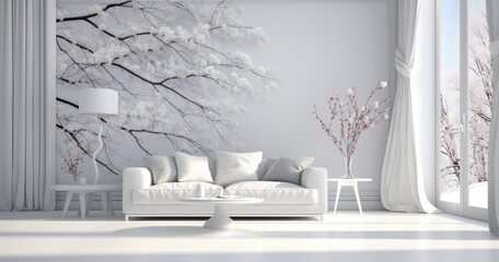 beautiful random white family room background