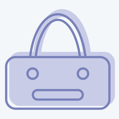 Icon Sport Bag. related to Equestrian Sport symbol. two tone style. design editable