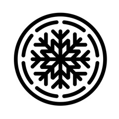 Icon Winter Snowflake With Style Outline