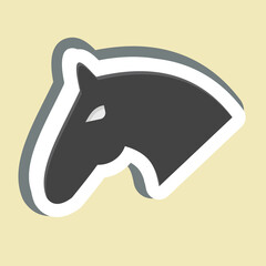Sticker Horse. related to Equestrian Sport symbol. design editable